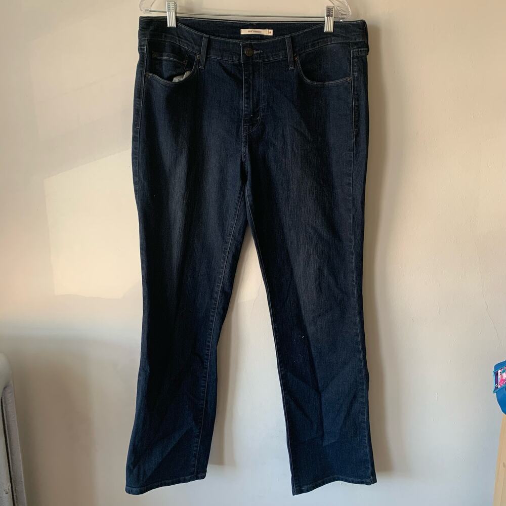Size 14 Dark Denim Wash Levi’s 505 Straight Leg Jeans - Picture 4 of 7